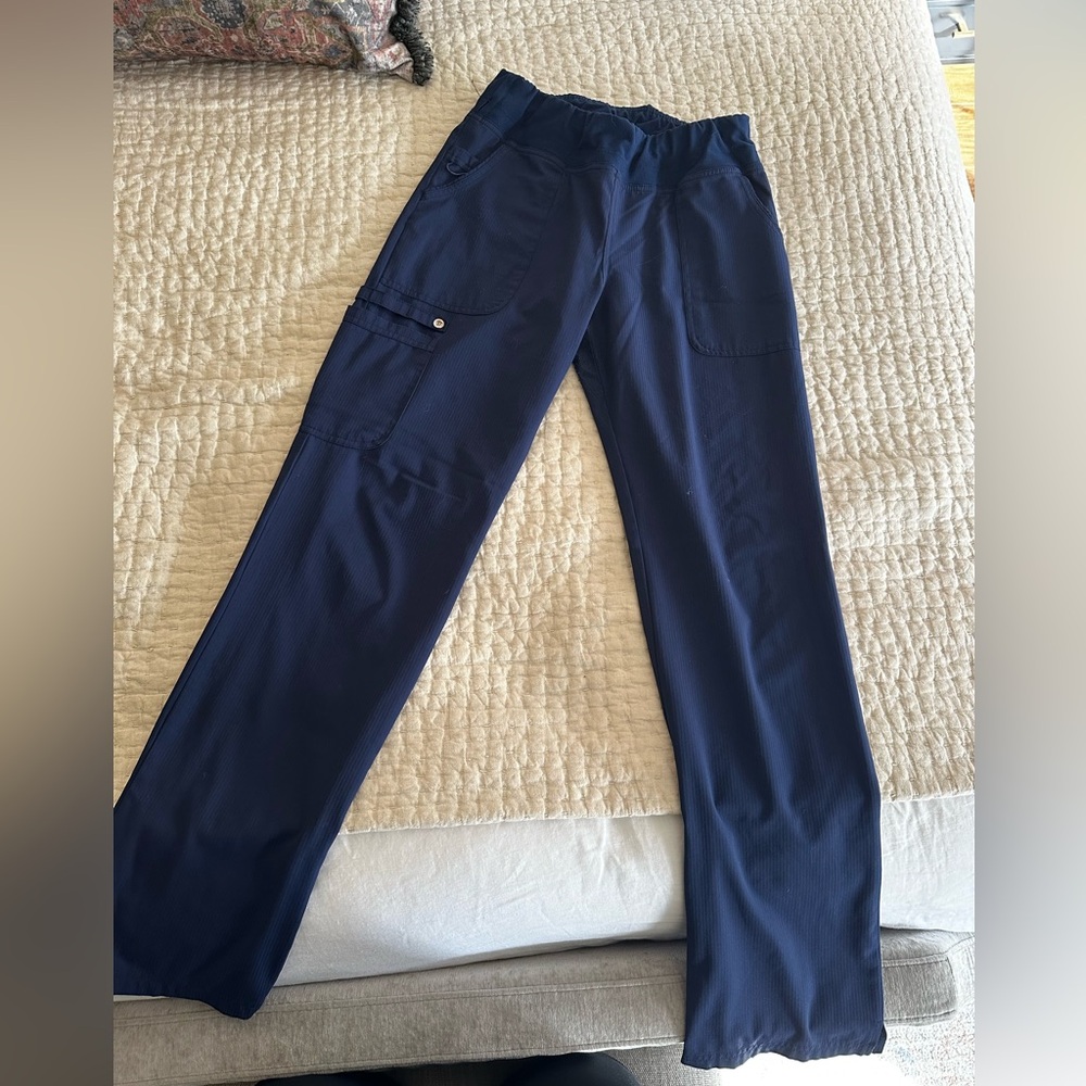 Elle small tall navy scrub pant